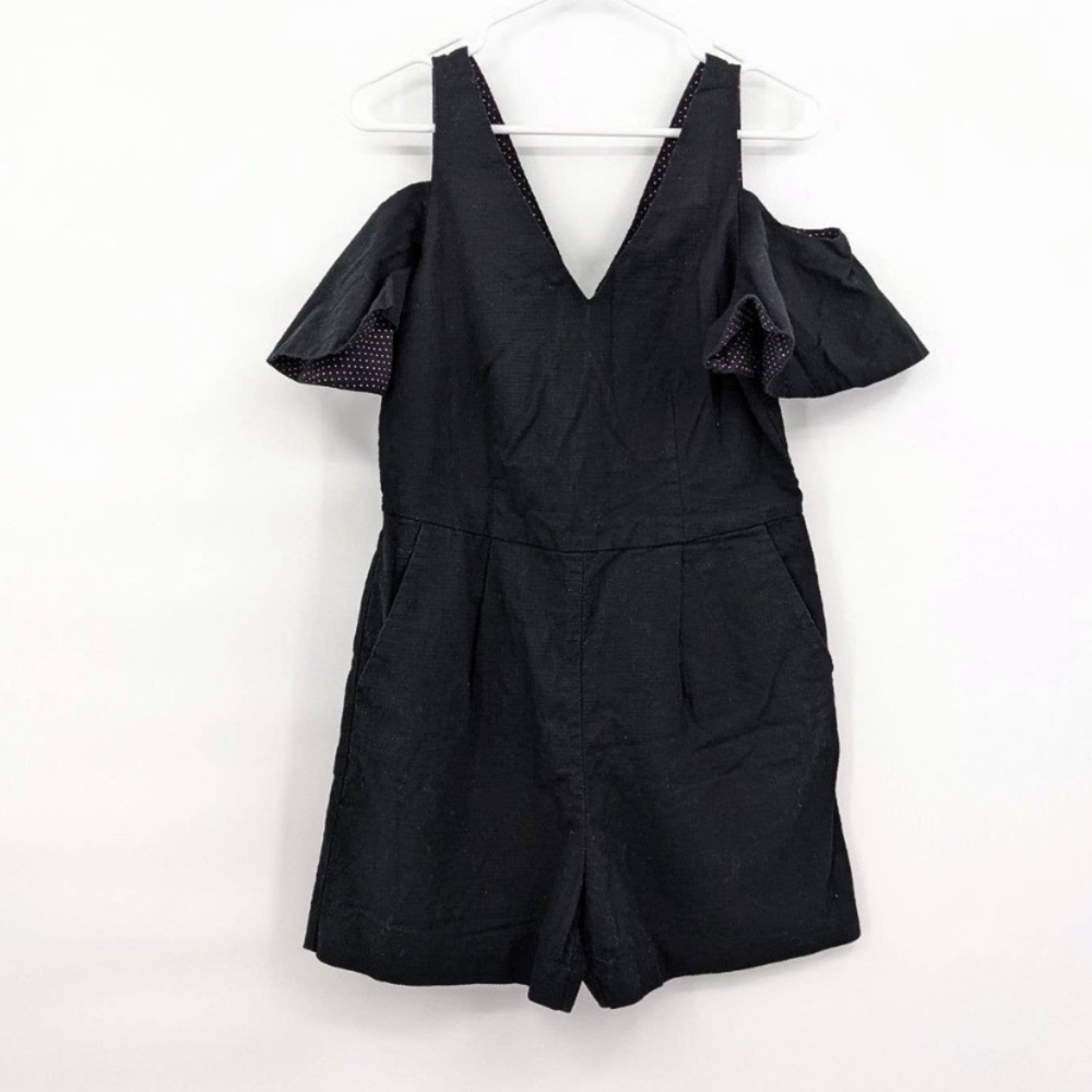 ANTHROPOLOGIE | ELEVENSES Open-Shoulder Romper - Picture 2 of 11